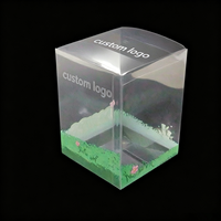 Boîte en plastique pliable transparente en PET recyclable avec logo personnalisé, emballage idéal pour cadeaux et présentations de cosmétiques, de parfums et de jouets