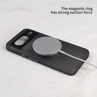Coque de Téléphone Magnétique en TPU+PC pour Google Pixel 9/9 Pro XL/8/8 Pro/9a - Protection d'Objectif à 360°, Finition Mate et Anneau Magnétique
