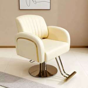 Sillón de Barbería de Lujo de Alta Gama, Totalmente Tapizado en Cuero, Base de Acero Inoxidable, Color y Logotipo Personalizables, Silla de Estilismo para Salón de Belleza - Product Image 6
