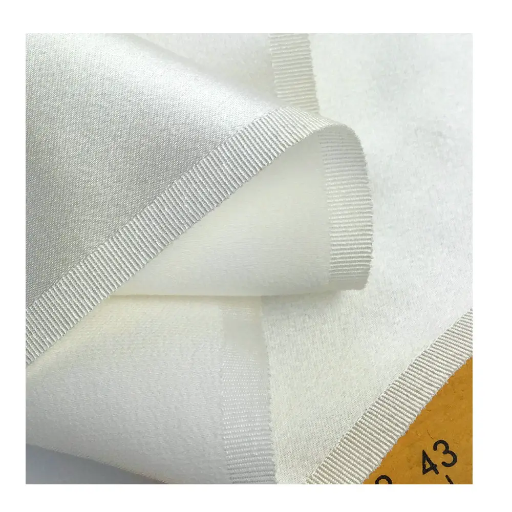 12-- 40 Momme Silk Elastic Satin Fabric Nature White 95% silk 5% Spandex Fabric for Bedding Apparel Fabric