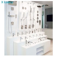 Support d'exposition de lavabo sur pied en métal pour salle de bain, design personnalisé en usine, pour robinet et articles sanitaires