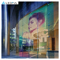 Écran LED Adhésif Super Mince P2 P3 P6.67 P6.25 P7 P8 P10 P15 P20, Carte PCB Flexible à Film Transparent pour Affichage Publicitaire