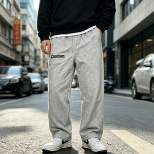 Custom Sweatpants Men's Jogger <b>Pants</b> Drawstring Elastic Waist Casual <b>Track</b> <b>Pants</b> <b>Straight</b>-<b>leg</b> Embroidered <b>Pants</b> - Product Image 1