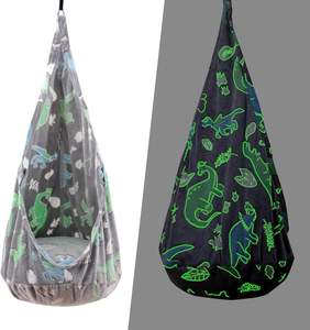 Balançoire sensorielle qui brille dans le noir, design luminescent, balançoire en forme d'étoile et de lune, hamac de thérapie intérieur pour enfants - Product Image 3