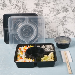 Disposable soup food used container storage plastic plastic compartment storage box with dividers