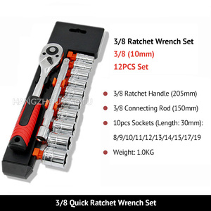 <span class=keywords><strong>Workpro</strong></span> — jeu de clés à douille combinée pour les réparateurs, outil professionnel avec cliquet, 12 pièces - Product Image 5