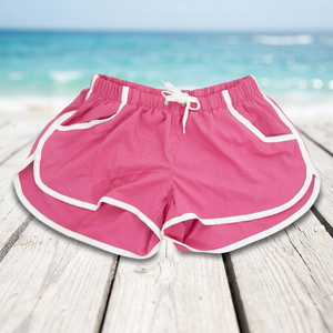 Shorts de sport et de plage pour hommes personnalisés - Taille élastique 100% polyester uni décontracté écologique - Product Image 2