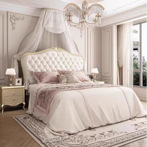 Ensemble de meubles de chambre à coucher de luxe moderne haut de gamme, <span class=keywords><strong>lit</strong></span> double standard non pliable avec dossier, Guansong H625 Luxueux - Product Image 3