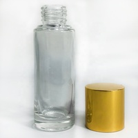 Bouteille en verre de Lotion de 10ml, 20ml, 30ml, 40ml, bouchon en or, bouteille vide en verre de Toner pour les soins de la peau, emballage cosmétique