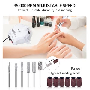 Kit de perceuse à ongles électrique 35000 tr/min, polisseuse à gel, outils de manucure, équipement de salon, outil de polissage puissant, kit de limes à ongles - Product Image 6
