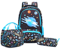Ensemble de Sac à Dos Décontracté Léger Imperméable et Durable pour Garçons avec Motif Dessin Animé