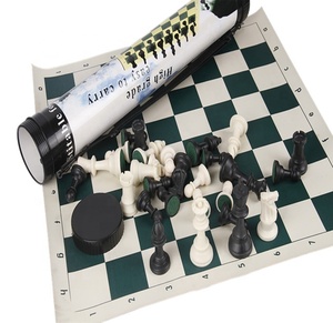 Green Vinyl Tounrnament <strong>Chess</strong> <strong>Board</strong> <strong>Chess</strong> Set <strong>Game</strong> - Product Image 1
