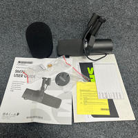 Microphone dynamique filaire SM7B, directivité cardioïde, suppression du bruit, professionnel pour l'enregistrement vocal, studio, podcast, direct