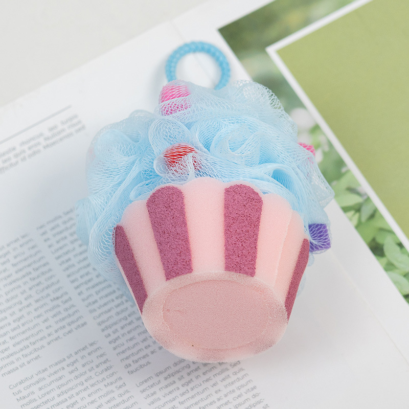 Fleur de bain gâteau bleu