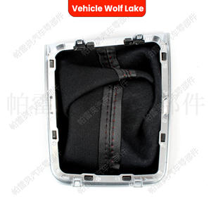 Funda para palanca de cambios de vehículo Wolf Lake, para Volkswagen Golf 7, plástico lavable, línea roja, volante a la izquierda - Product Image 4