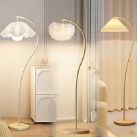 Lampe sur pied de luxe pour la décoration de la maison, abat-jour floral, base robuste, pour salon moderne