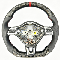 Volant en fibre de carbone fourni par l'usine pour accessoires Volkswagen, compatible avec VW MK6 MK7 Golf 7 Golf 5 6 7 GTI Jetta Passat B8 Polo