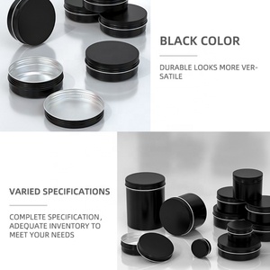 5ml 30ml 80ml 150ml Matte Black Soap Cosmetics Lip Balm Jar Empty Candle Tin Can Round Aluminium Metal Packaging - Product Image 5