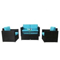 Ensemble de meubles d'extérieur modulaires en rotin noir confortable et moderne Better Homes and Garden