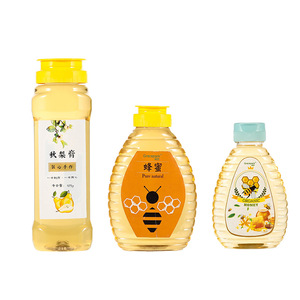 New 2021 Nhựa Pet Mật Ong Bóp Chai Đóng Gói Chai Cấp Thực Phẩm Rỗng Rõ Ràng Bóp Jar - Product Image 1