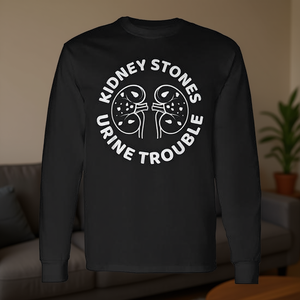 Camiseta de manga larga con diseño de piedras en el riñón y problemas urinarios - Product Image 3