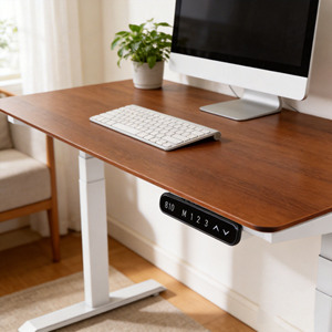 Meja Kerja Elektrik Fast <span class=keywords><strong>Lift</strong></span> 60mm/s Ergonomis, Dapat Disesuaikan Ketinggiannya dengan Motor Ganda, untuk Rumah, Kantor, dan Perabot Bangunan - Product Image 2
