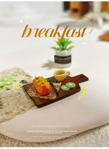 Maison de poupée miniature Accessoires Simulation Hot Dog Bun Petit-déjeuner Après-midi Thé Jouet Modèle <span class=keywords><strong>Mini</strong></span> Délicatesses Simulées - Product Image 4