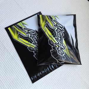 Прямая поставка с завода, индивидуальная печать, эко-Экспресс переработанная черная почтовая отправка, Полиэтиленовая Курьерская сумка, почтовая сумка для отправки - Product Image 1