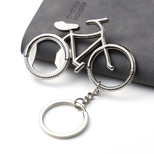Abridor de botellas de bicicleta creativo personalizado llavero Metal pequeños regalos bicicleta colgante llavero abrebotellas - Product Image 1