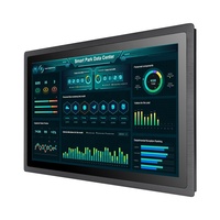 7 "23.8" boîtier en aluminium lisible à la lumière du soleil Tft intégré moniteur LCD tactile capacitif industriel pour le contrôle d'accès avec haut-parleur