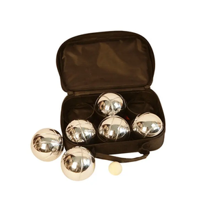 Baqu BO-06 Mini <span class=keywords><strong>Boules</strong></span> 6 <span class=keywords><strong>Boules</strong></span> en Bois Jeu <span class=keywords><strong>de</strong></span> Pétanque avec Étui Certifié EN71 D7.3cm - Product Image 2