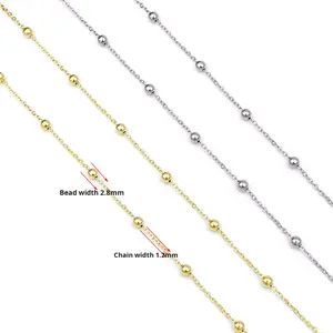 2 मीटर उपग्रह केबल लिंक बीड चेन diy ब्रैसलेट गहने बनाने वाले नेकलेस धातु शिल्प सामान धातु शिल्प - Product Image 3