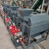 Elektrische automatische kokosnootschil- en vezelpers, -extractie- en -scheidingsmachine