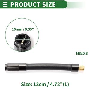 Tire <b>Inflation</b> Hose Air Pump Extension Tube Copper Universal For <b>Cars</b> With Pressure Resistant Rubber Hose Sealing - Product Image 3