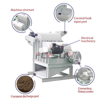 Machine d'extraction de fibres de coque de noix de coco avec moteur, boîte de vitesses, roulement et ligne de production automatique haute capacité