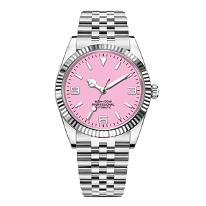 <span class=keywords><strong>Montre</strong></span>-<span class=keywords><strong>bracelet</strong></span> mécanique de luxe de haute qualité avec mouvement <span class=keywords><strong>Seiko</strong></span>, logo OEM, automatique, avec fonction analogique luminescente, <span class=keywords><strong>bracelet</strong></span> Jubilee durable - Product Image 2