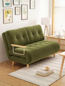 फ्रेंच रेट्रो शैली बिल्ली फ्लेक्स कार्यात्मक सोफे बिस्तर रहने वाले कमरे छोटे अपार्टमेंट फोल्डेबल दोहरी-उपयोग डबल सोफा लकड़ी फ्रेम <span class=keywords><strong>2</strong></span>-सीटर - Product Image 1