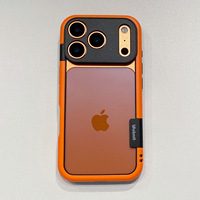 Applicable à l'iPhone 17 pro max contraste couleur silicone cadre téléphone étui lentille tout compris gradient dissipation de la chaleur 16 15 14