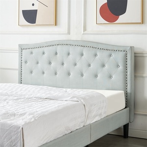 <span class=keywords><strong>Lit</strong></span> double moderne avec cadre en bois simple, tissu en velours de lin, base de <span class=keywords><strong>lit</strong></span> avec rangement, panneau de tête de <span class=keywords><strong>lit</strong></span>, style doux, <span class=keywords><strong>lit</strong></span> plateforme - Product Image 3