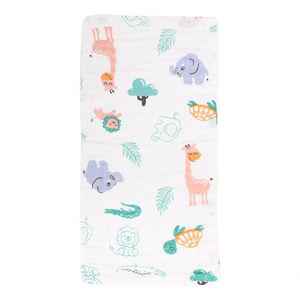 20x50cm Baby Bath & Face Towel High Absorbency Gauze <b>Cloth</b> with Cute Animal & Fruit Patterns Soft Texture Towels - Product Image 5