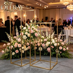 Arche circulaire en métal de <span class=keywords><strong>9</strong></span>,5 pieds, grande taille, pour décoration de toile de fond de mariage, anniversaire, fête, avec fleurs artificielles - Product Image 4