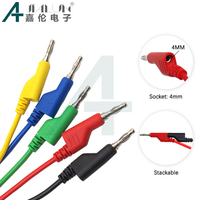JIALUN Test Lead Cable with Alligator Clip and 4mm Banana Plug for Electrical Power Testing