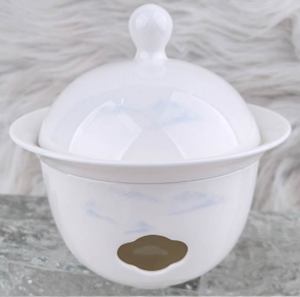 Juego de vajilla de porcelana fina china azul claro con diseño de montaña, 45% de contenido de hueso, base mate en relieve, de lujo para hotel y banquetes, cerámica personalizada. - Product Image 6