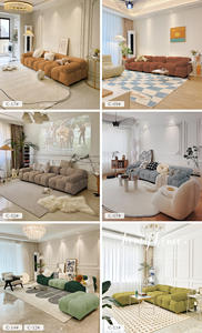 Venta de fábrica Oficina Modular Tela Hotel Salón Sofá seccional Mario Bellini Sofás - Product Image 3