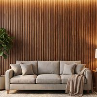 Revêtement mural extérieur imperméable en WPC, panneaux de bardage rainurés en composite bois-plastique pour jardin, grille de protection murale