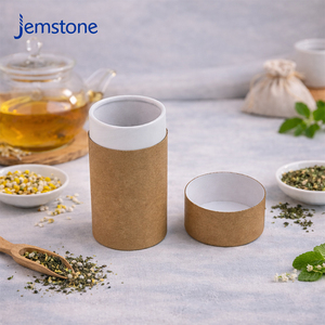 Caja de Cartón Kraft Reciclable Personalizada para Especias y Galletas con Tapa Personalizada, Tubo de Papel Cilíndrico de Grado Alimenticio para Mezclas de Té - Product Image 2