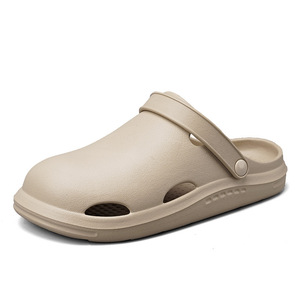 Sandalias transpirables antideslizantes de suela gruesa para hombre, material EVA, tacón plano, color sólido, ropa de playa para exteriores, talla 35 46 - Product Image 5