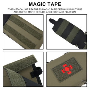 Pochette médicale tactique détachable en nylon 500D vert Ranger, trousse de premiers soins, pochette médicale tactique de combat Molle pour ceinture - Product Image 4