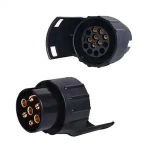 Alta qualidade 12V Black Trailer Plug Adapter Tow Bar reboque elétrico caminhão soquete