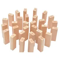 Jouets en bois personnalisés pour bébés, jeux éducatifs, tour d'empilage, blocs de construction numériques en bois avec 4 dés